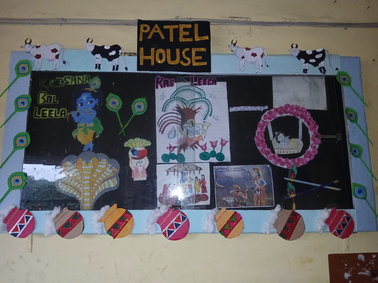 Board Decoration on Janamastami and Ganesh Chaturthi.